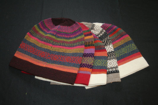 *Hat-Alpaca Colorful Striped